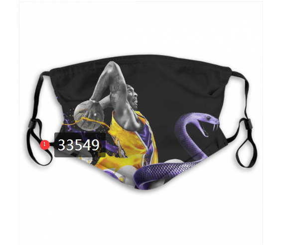 2021 NBA Los Angeles Lakers #24 kobe bryant 33549 Dust mask with filter->nba dust mask->Sports Accessory